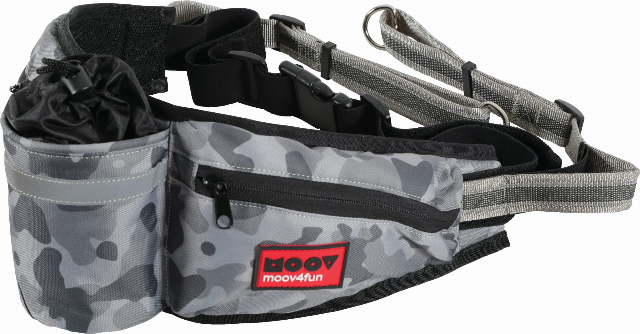 ZOLUX Pas regulowany do biegania z miejscem na bidon MOOV kol. szary 