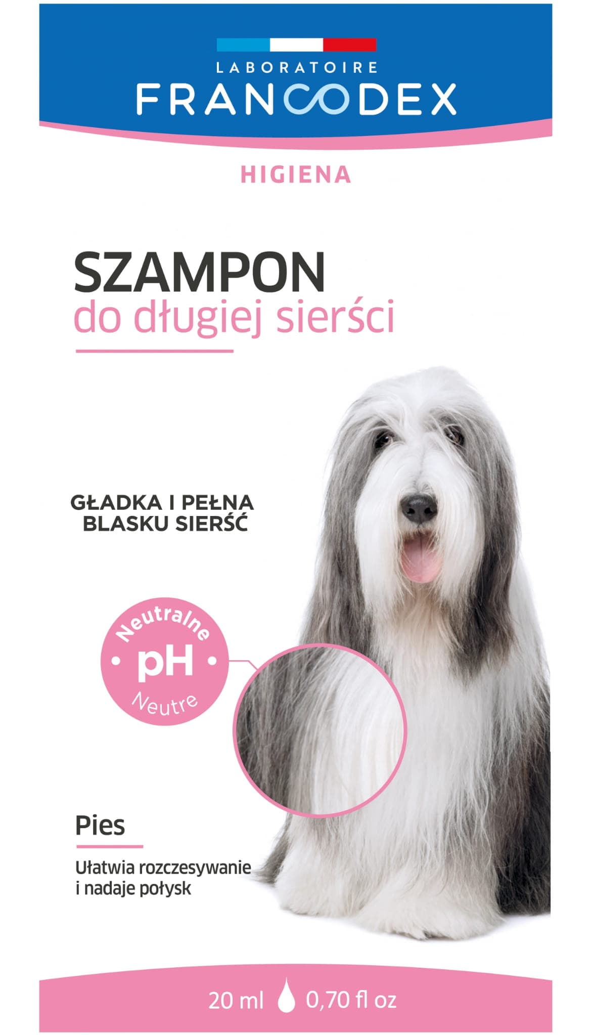 FRANCODEX Szampon dla psa do długiej sierści saszetka 20 ml 