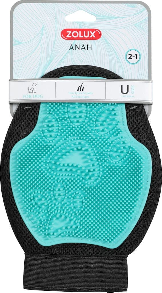 ZOLUX Dwustronna rękawica dla psa do czesania,mycia,zbierania sierści ANAH 