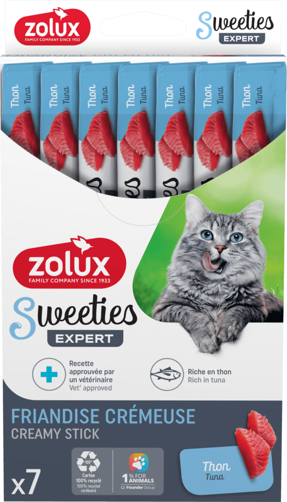 Przysmak kremowy dla kota Zolux Sweeties z tuńczykiem 14g x7 