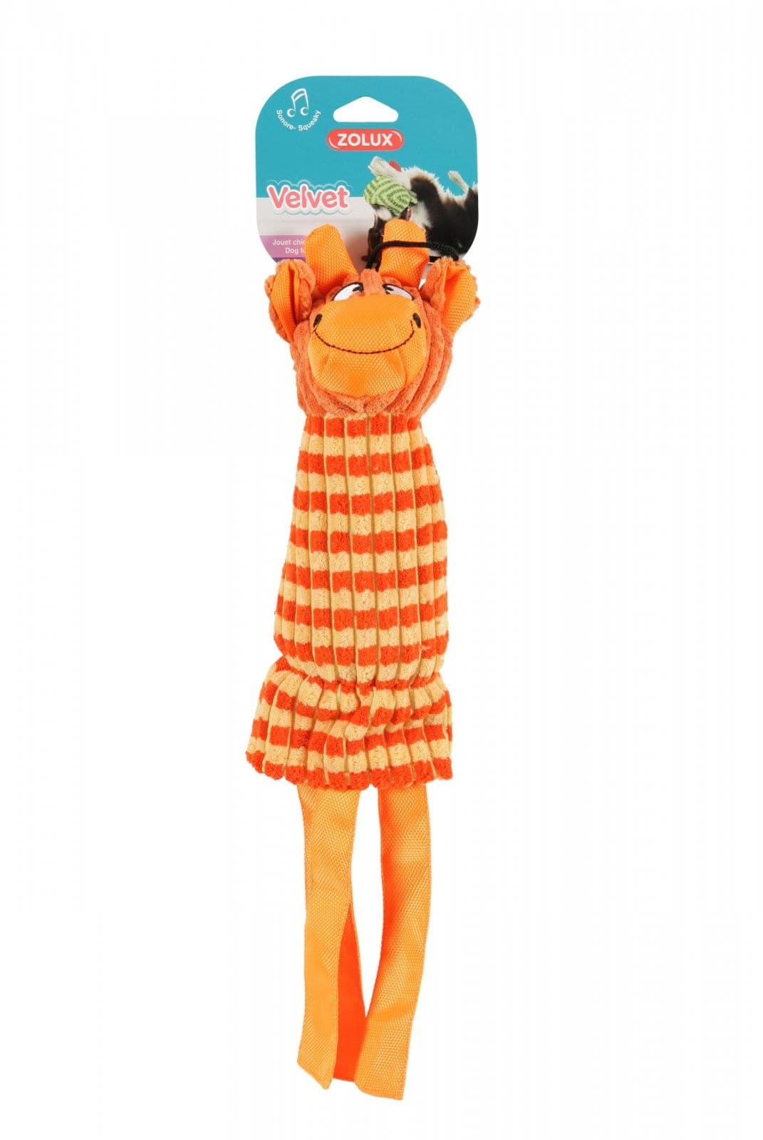 ZOLUX Zabawka dla psa pluszowa VELVET żyrafa Gloria 12x9x45,5 cm pomarańcz 