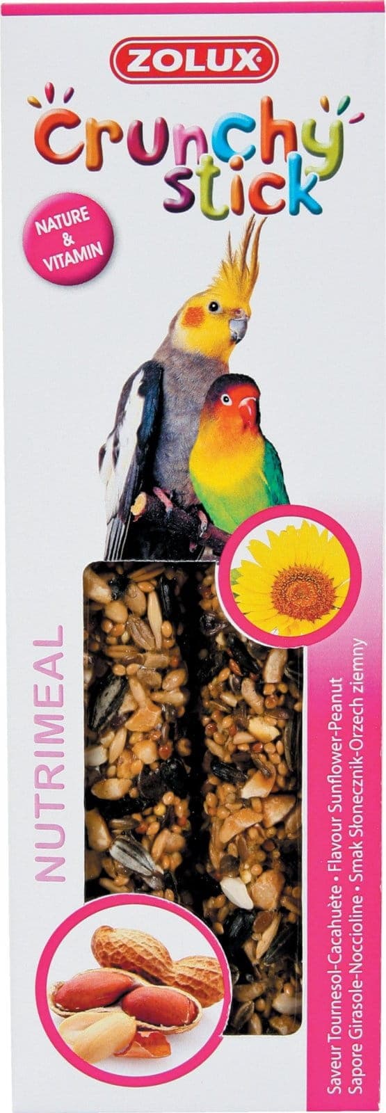 ZOLUX Kolba Crunchy Stick średnia papuga słonecznik orzech ziemny 115 g 