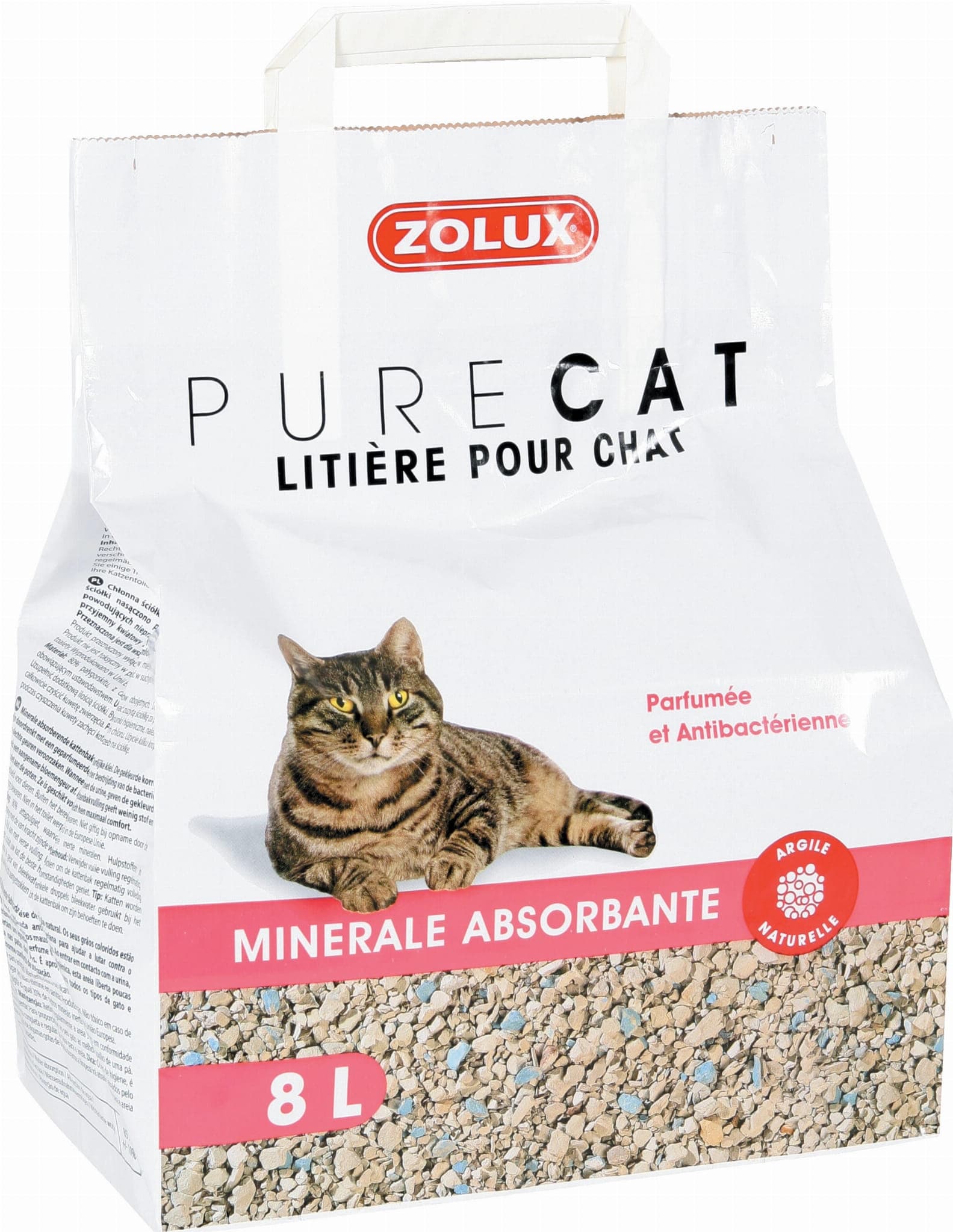 ZOLUX Żwirek dla kota mineralny pochłaniający perfumowany PURECAT 8 l 