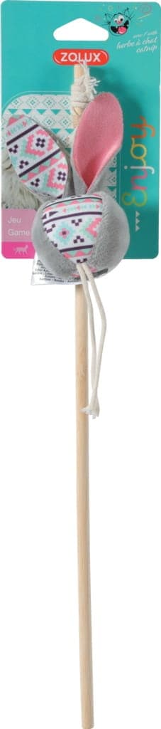 Zolux Zabawka dla kota wędka piłka KALI kol. szary 40 cm 