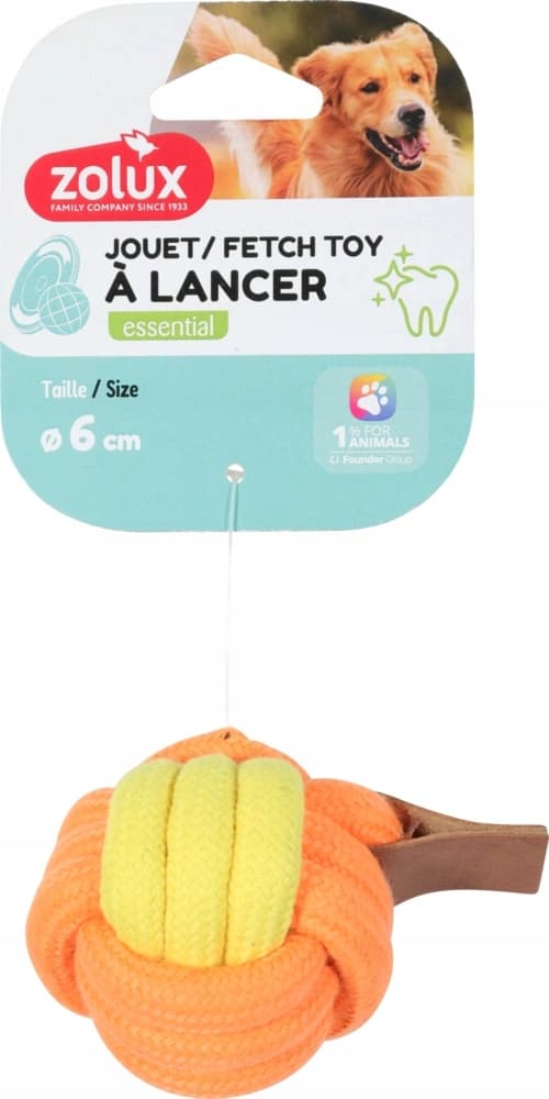 ZOLUX Zabawka dla psa do aportowania piłka sznurowa TWIST 6cm 