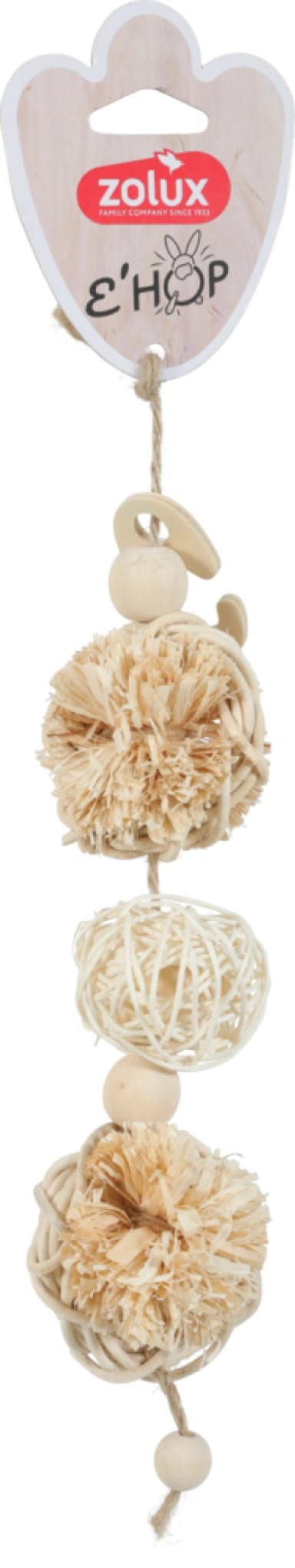 ZOLUX Zabawka dla małych ssaków Girlanda z 3 pomponami EHOP 6x6x36 cm 