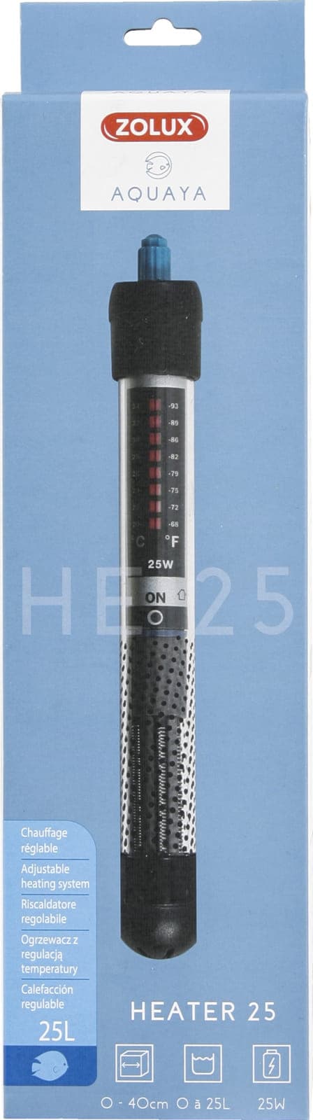 ZOLUX Grzałka do akwarium AQUAYA Heater 25 W, 10-25 l 