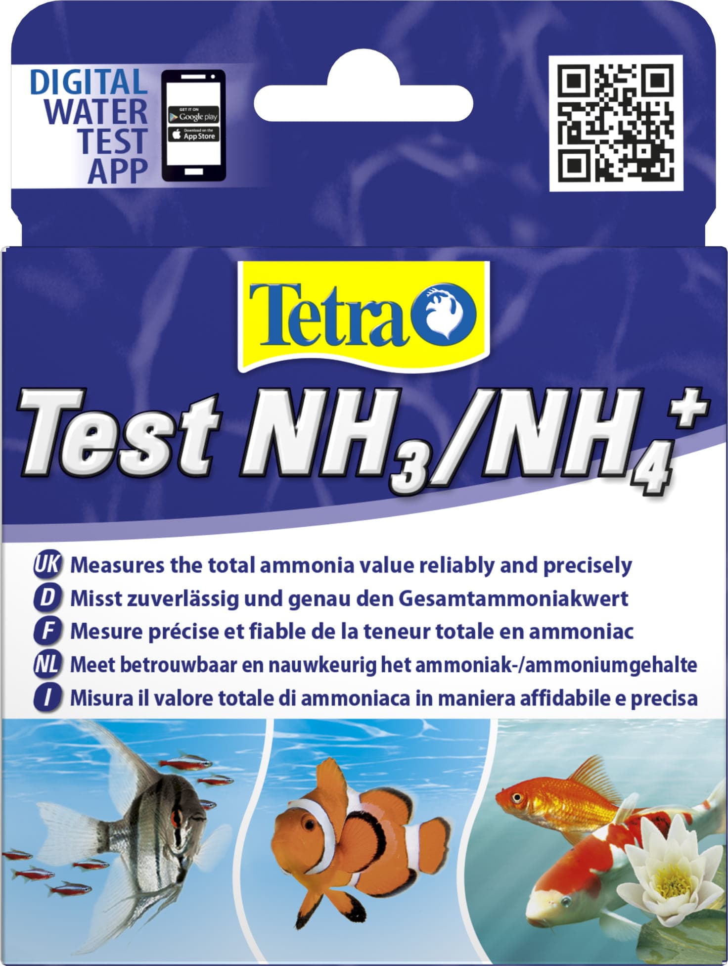 TETRA Test NH3/NH4+ 3 Rea.,test kropelkowy do pomiaru amoniaku w zbiorniku 