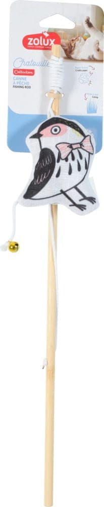 ZOLUX Zabawka dla kota wędka bambus czarny ptak CHATOUILLE 48,8cm 
