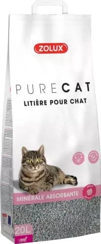 ZOLUX Żwirek dla kota mineralny pochłaniający perfumowany PURECAT 20 l 