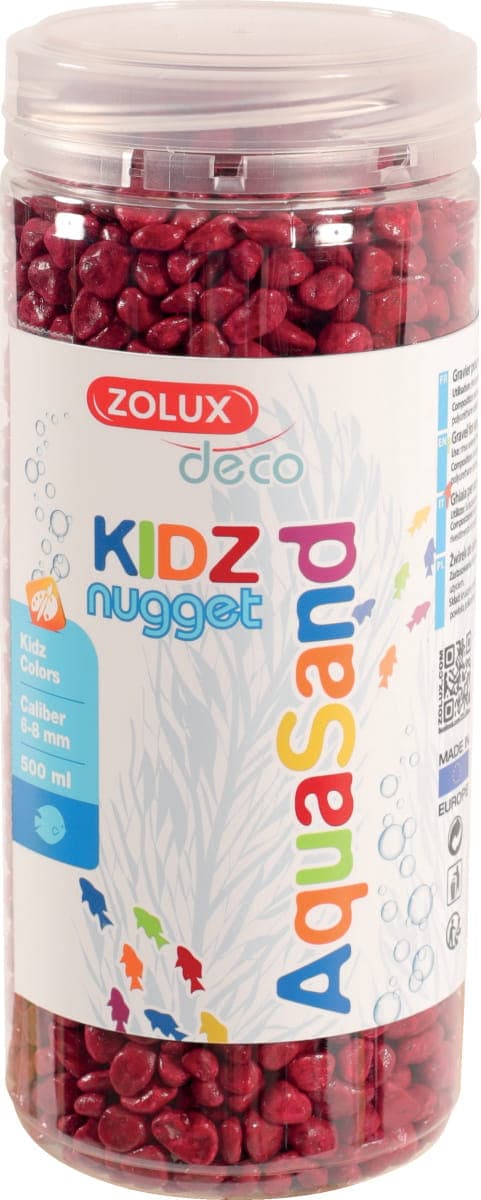 ZOLUX Żwirek do akwarium Aquasand KIDZ Nugget 500 ml kol. czerwony 