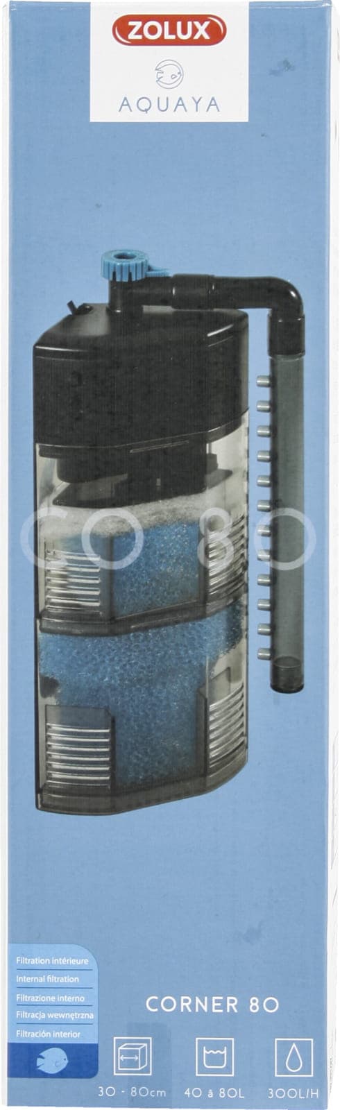 ZOLUX Filtr wewnętrzny do akwarium AQUAYA Corner 80 