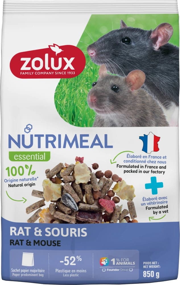 ZOLUX Karma mieszanka dla myszy szczura NUTRIMEAL 4 850g 