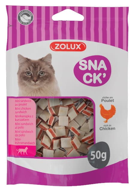 ZOLUX Przysmak dla kota mini kanapka z kurczakiem 50 g 