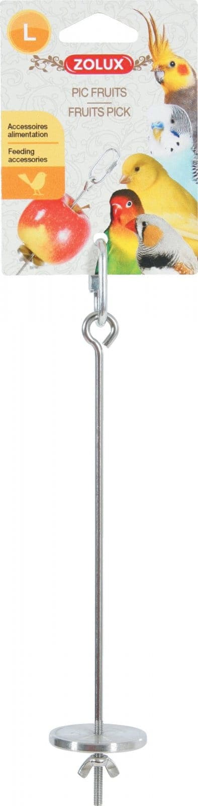 ZOLUX Podajnik metalowy na owoce zawieszany do klatki dla ptaków L 