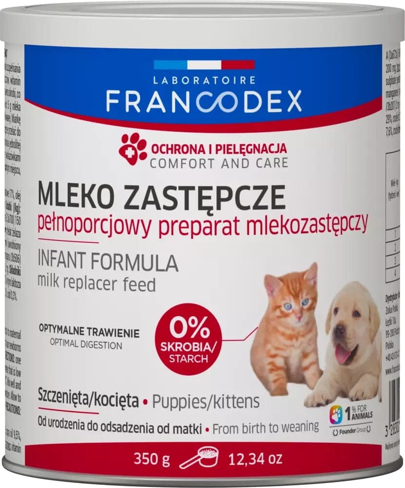 FRANCODEX PL Mleko w proszku dla szczeniąt i kociąt zastępcze 350 g 