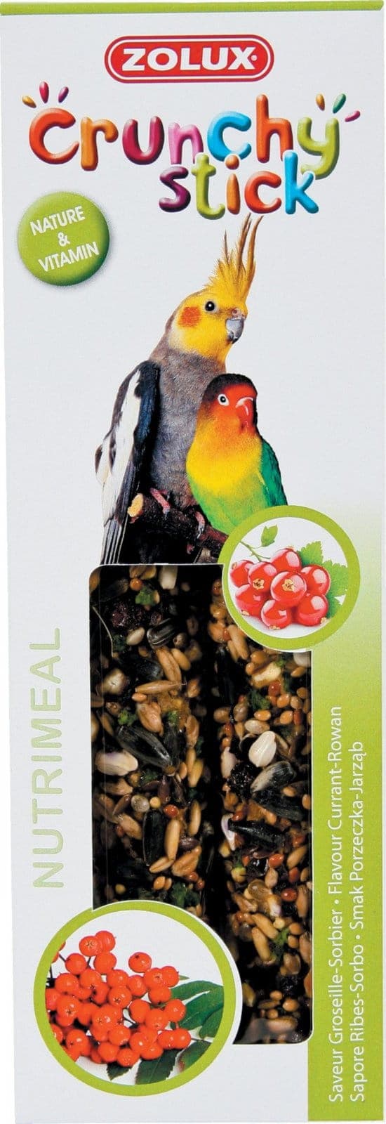 ZOLUX Kolba Crunchy Stick średnia papuga porzeczka jarzębina 115 g 