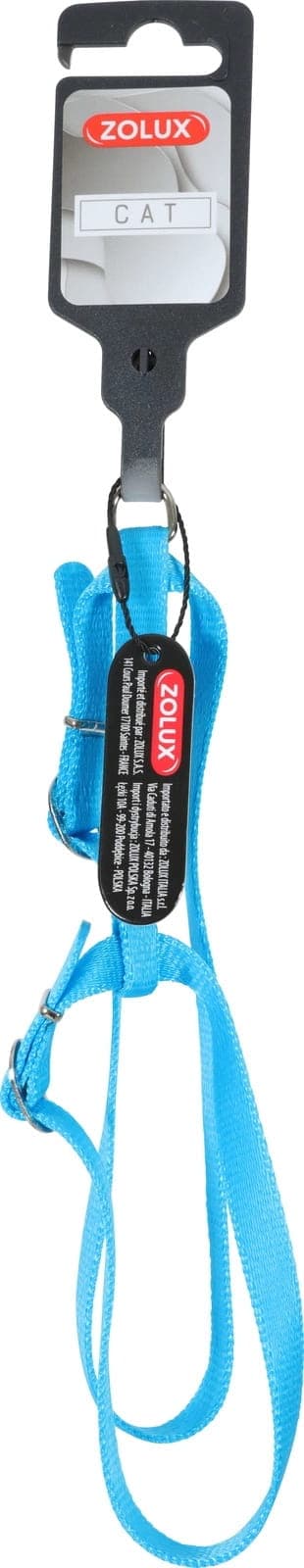 Zolux Szelki dla kota nylonowe 10 mm kol. turkusowy 