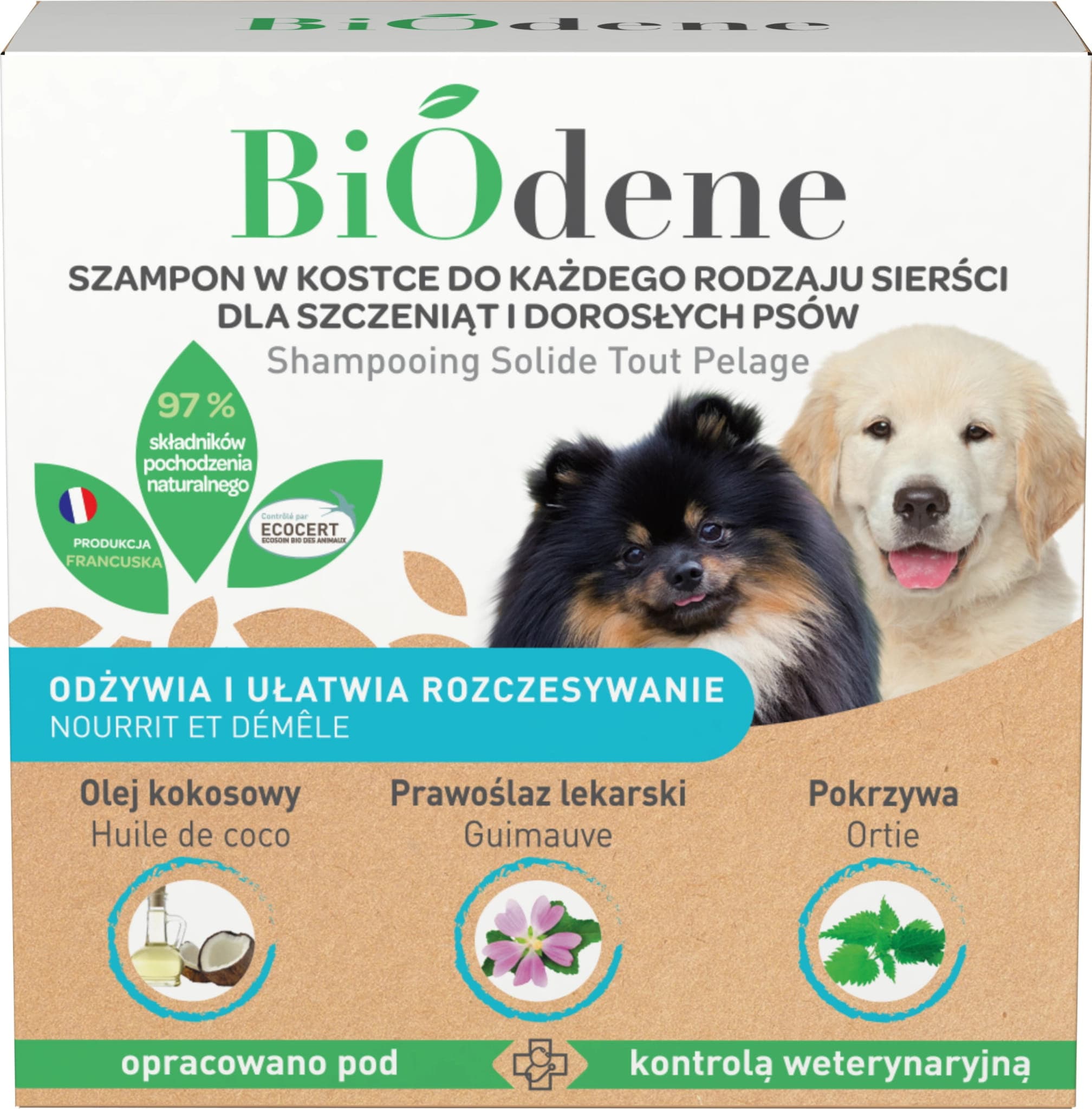 FRANCODEX PL Szampon w kostce dla psów i szczeniąt BIODENE 100 ml 