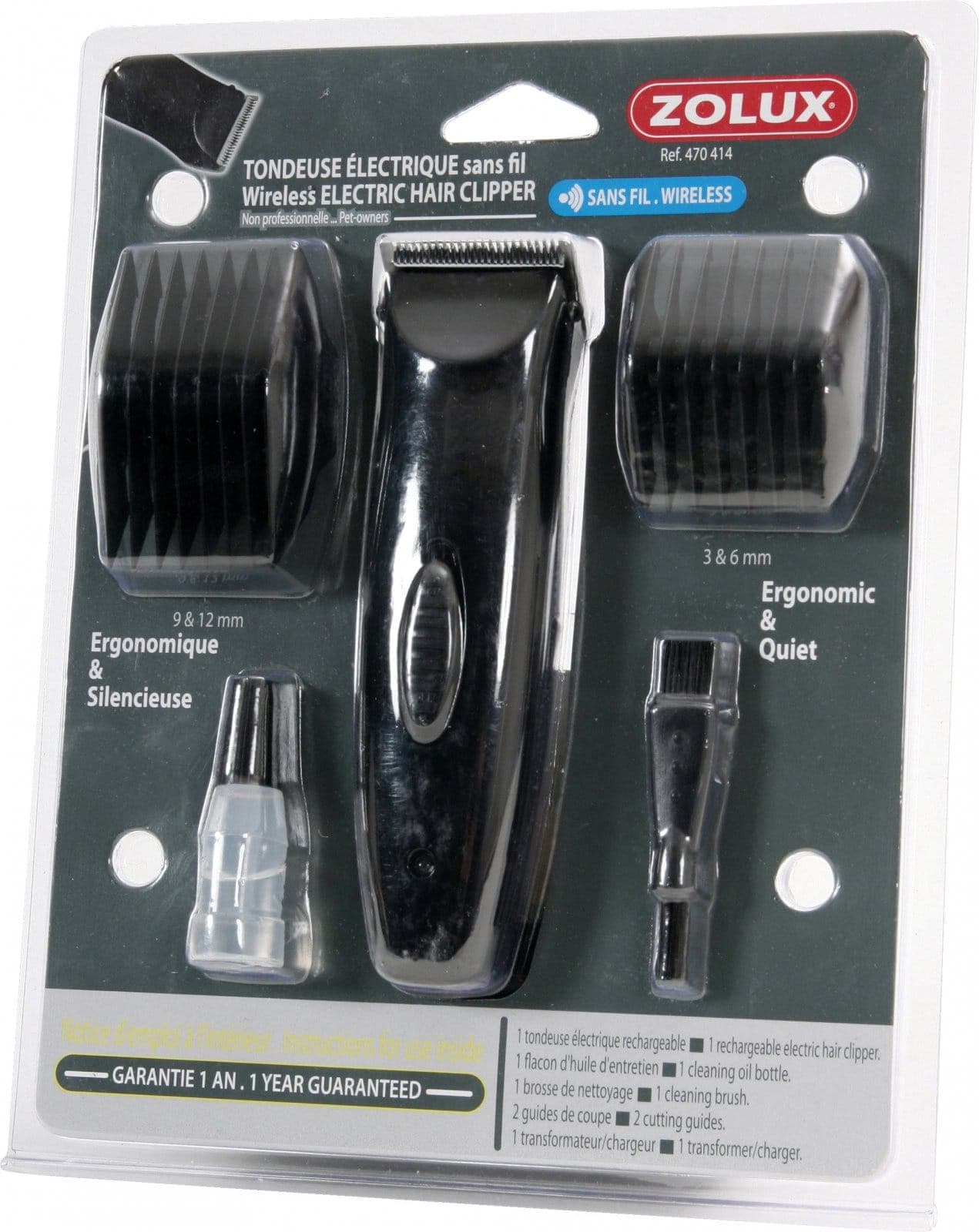 ZOLUX Maszynka do strzyżenia bezprzewodowa z zestawem akcesoriów 