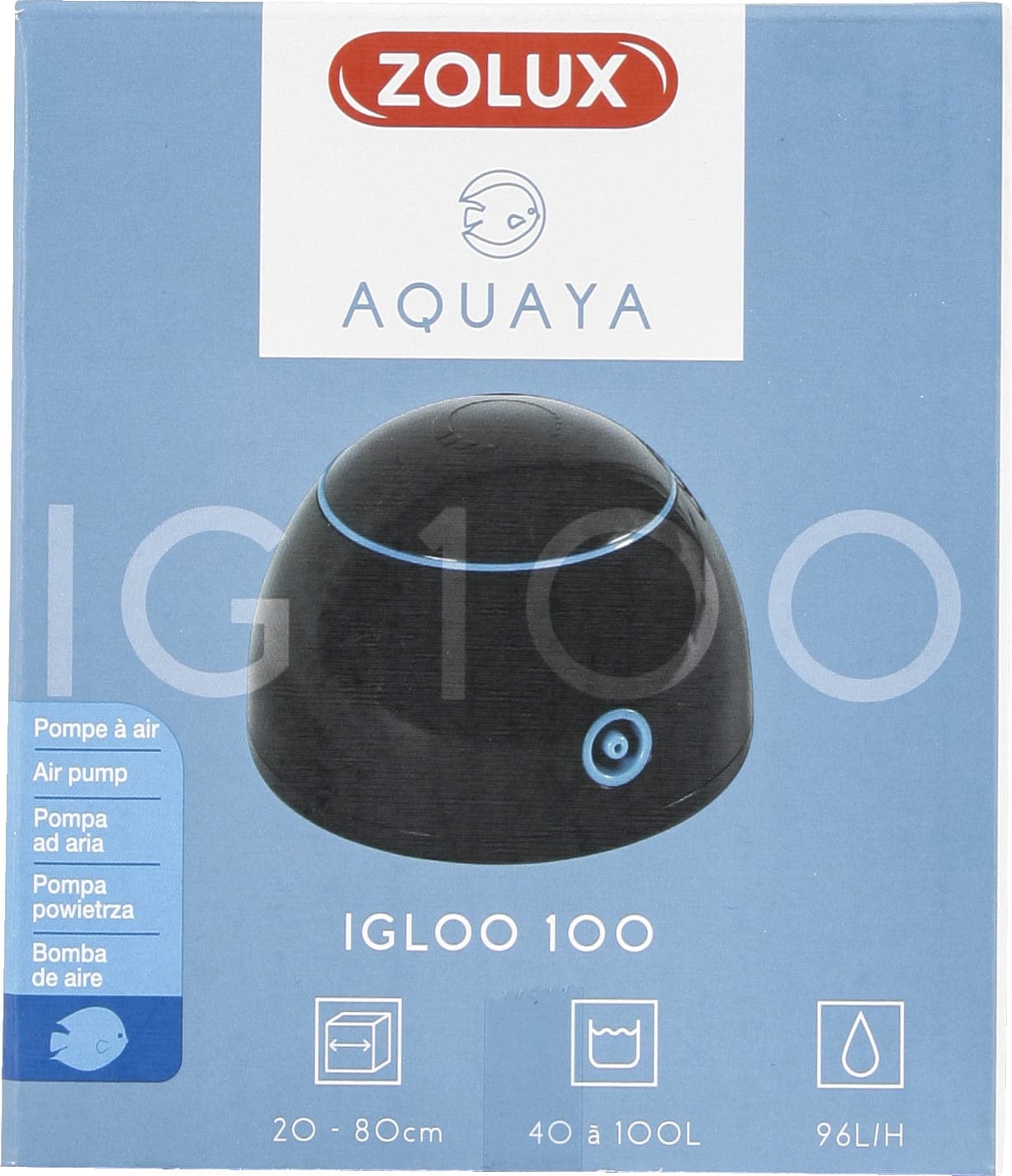 ZOLUX Napowietrzacz do akwarium AQUAYA Igloo 100 kol. czarny 