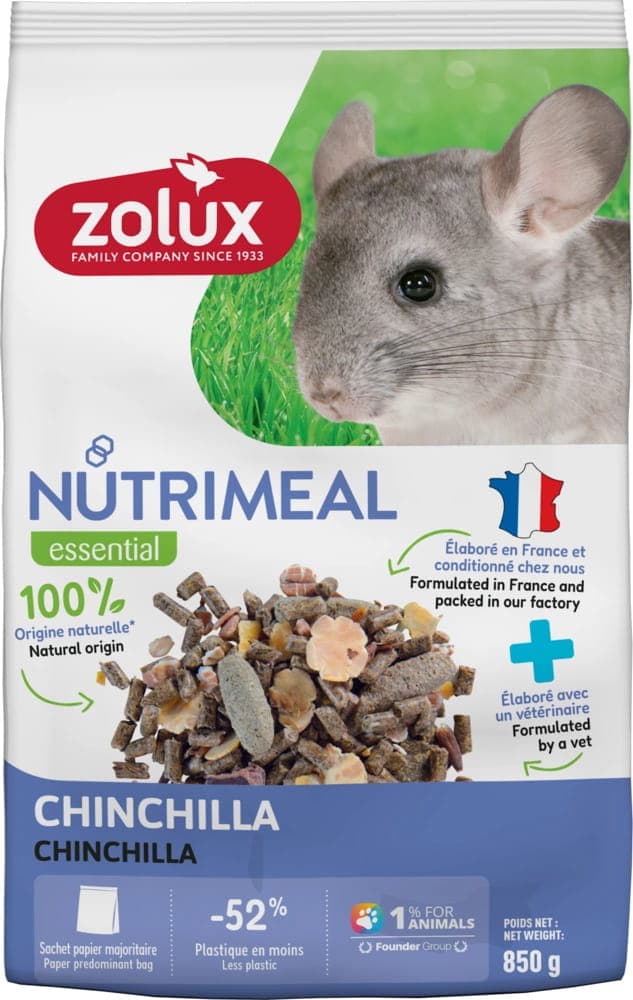 ZOLUX Karma mieszanka dla szynszyli NUTRIMEAL 4 850g 