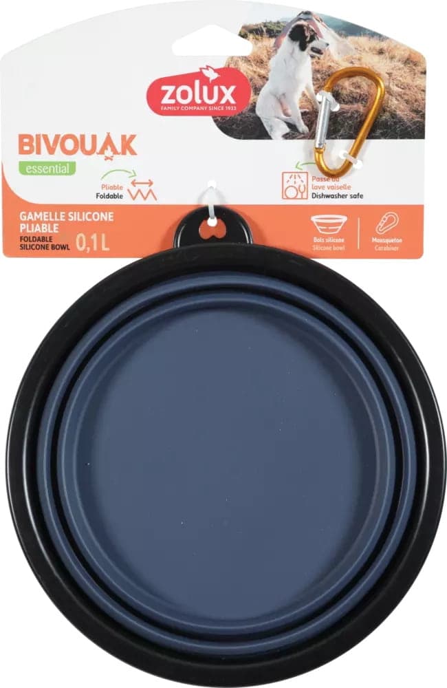 ZOLUX Składana miska dla psa BIVOUAK 1 l niebieska 