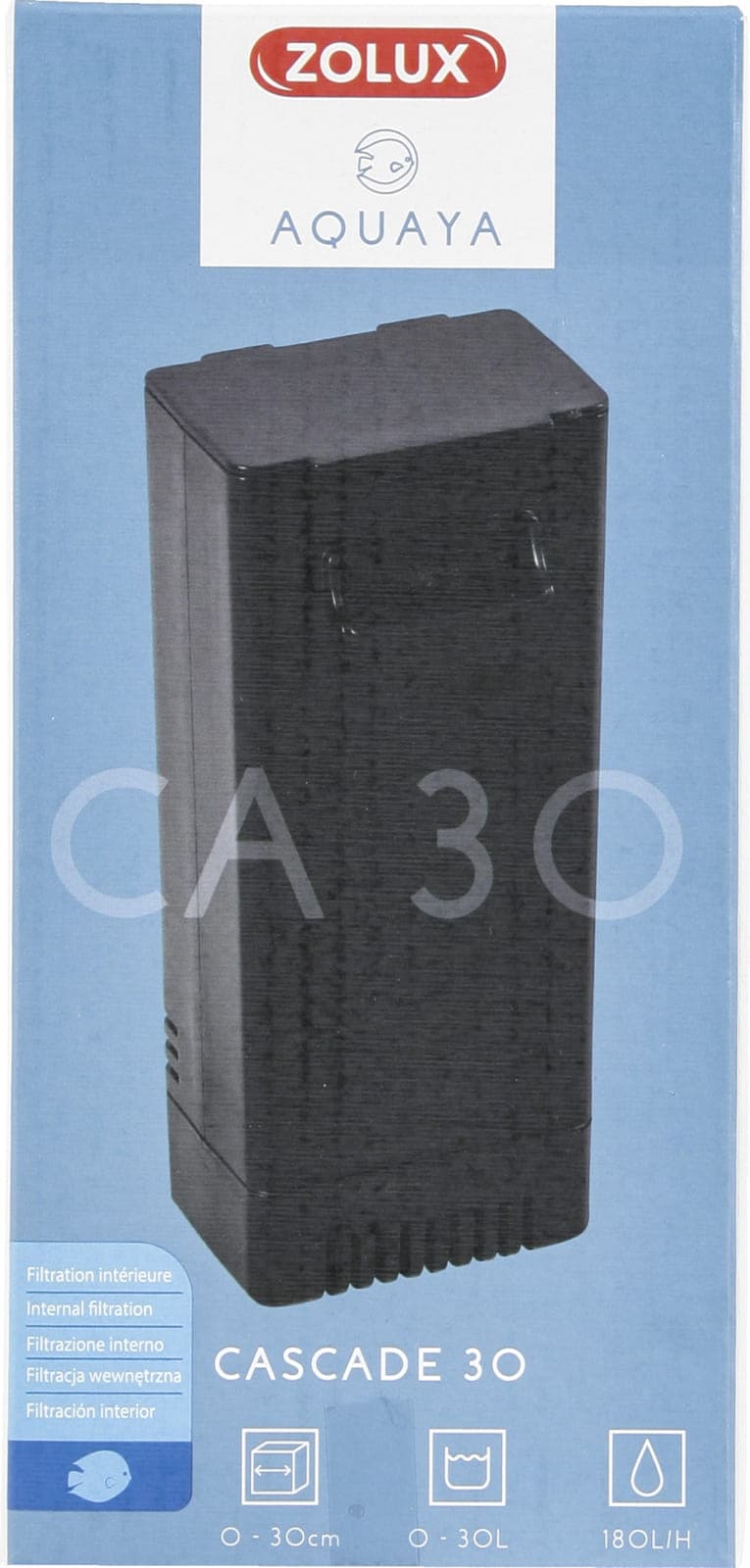 ZOLUX Filtr wewnętrzny do akwarium AQUAYA Cascade 30 kol. czarny 