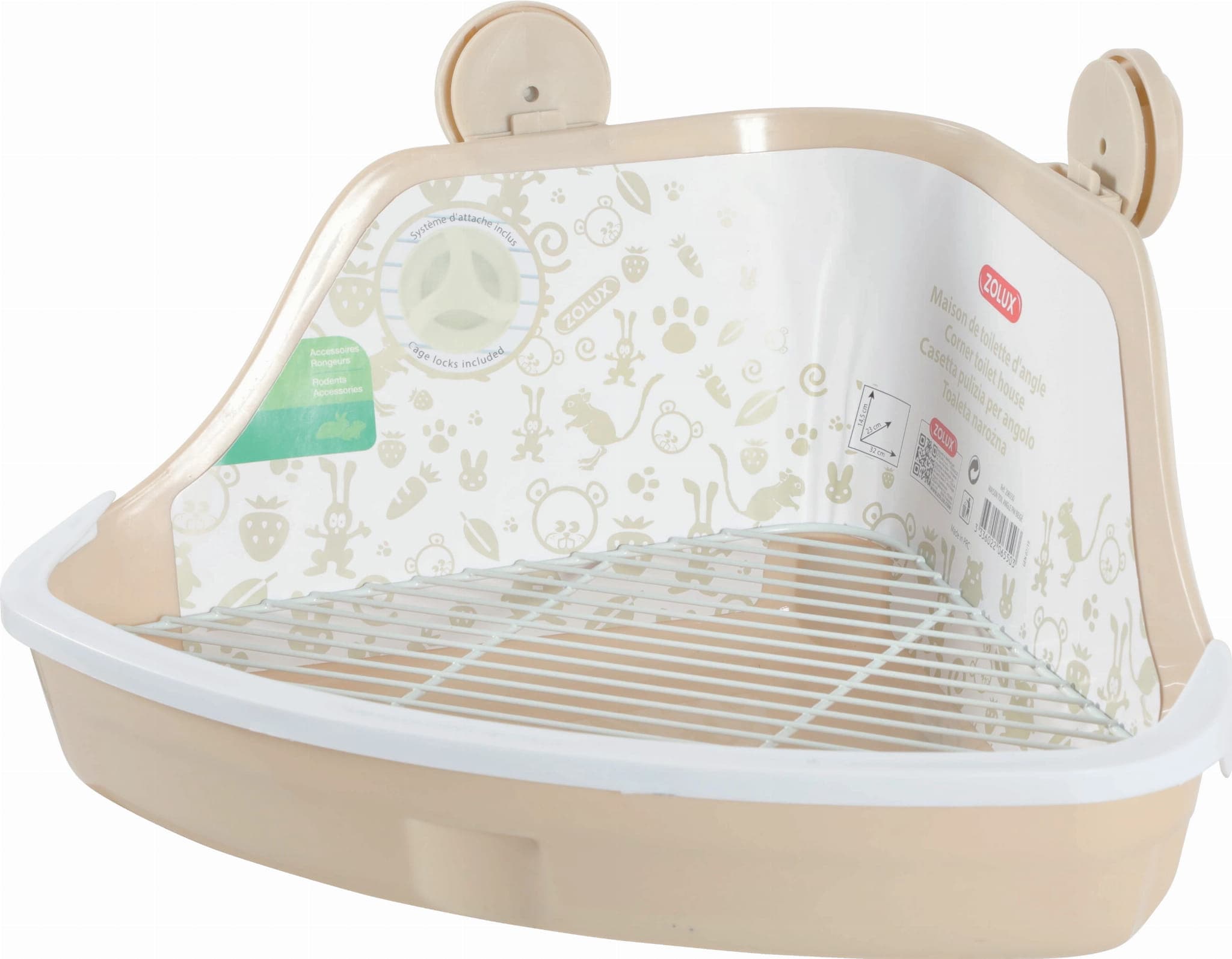 ZOLUX Toaleta narożna dla gryzonia mała 320x230x145 mm kol. beżowy 