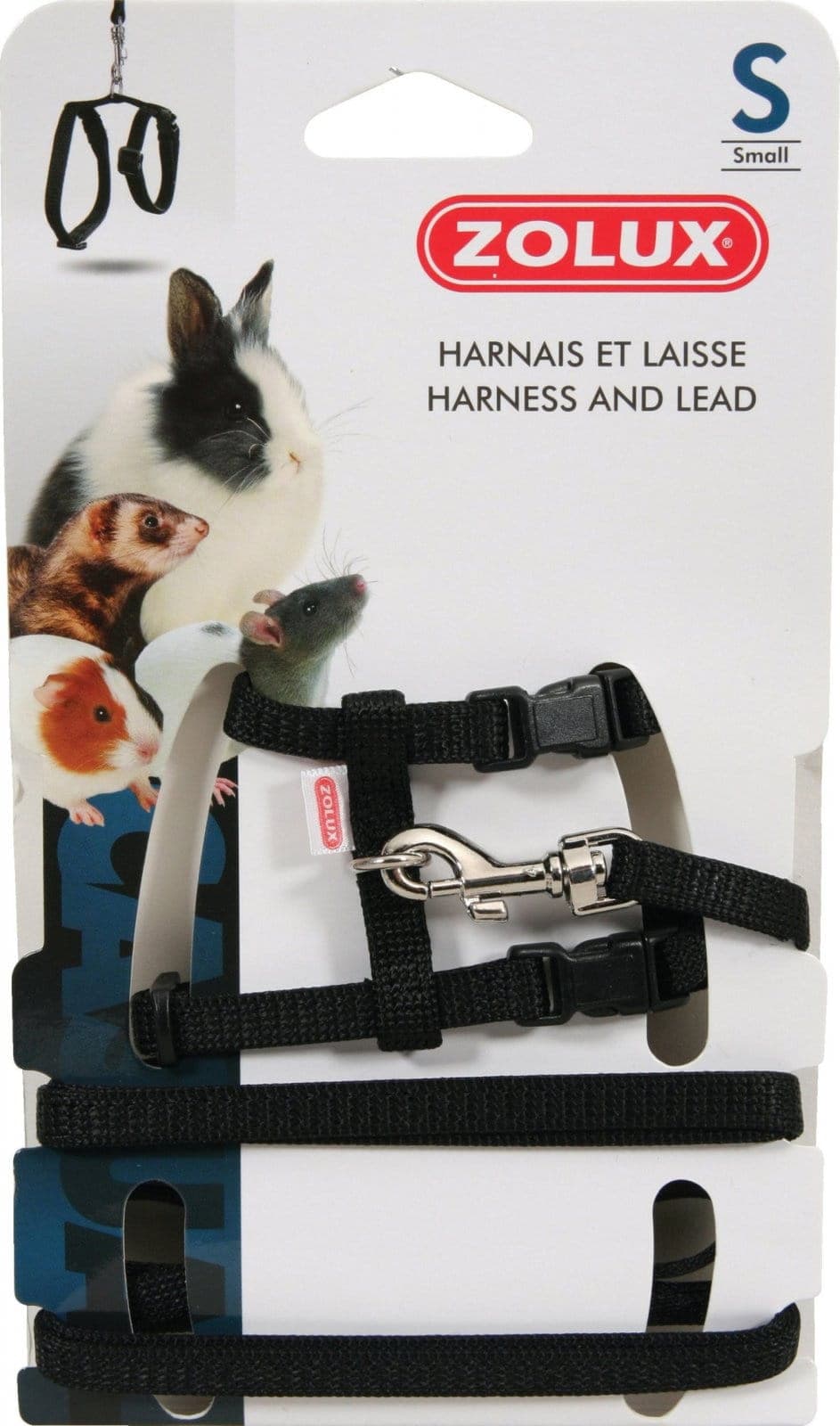 ZOLUX Szelki i smycz dla szczura S kol. czarny 