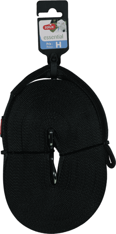ZOLUX Smycz taśmowa długa dla psa 15m 20mm czarna 