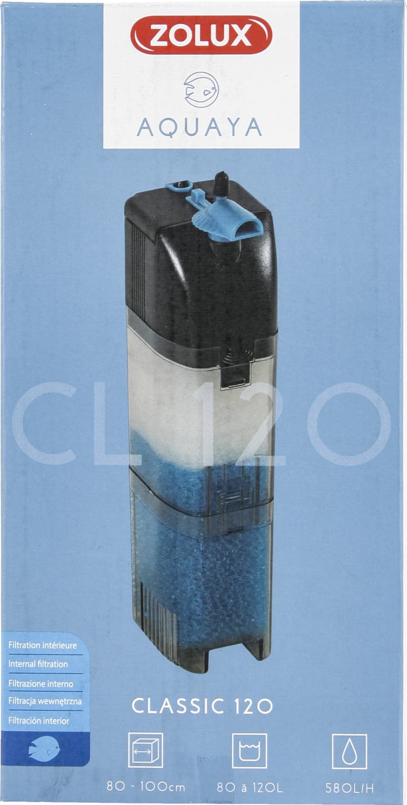 ZOLUX Filtr wewnętrzny do akwarium AQUAYA Classic 120 