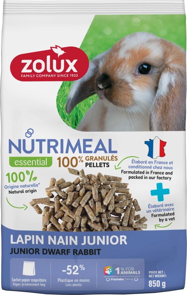 ZOLUX Karma granulat dla królika miniaturki junior NUTRIMEAL 4 850g 