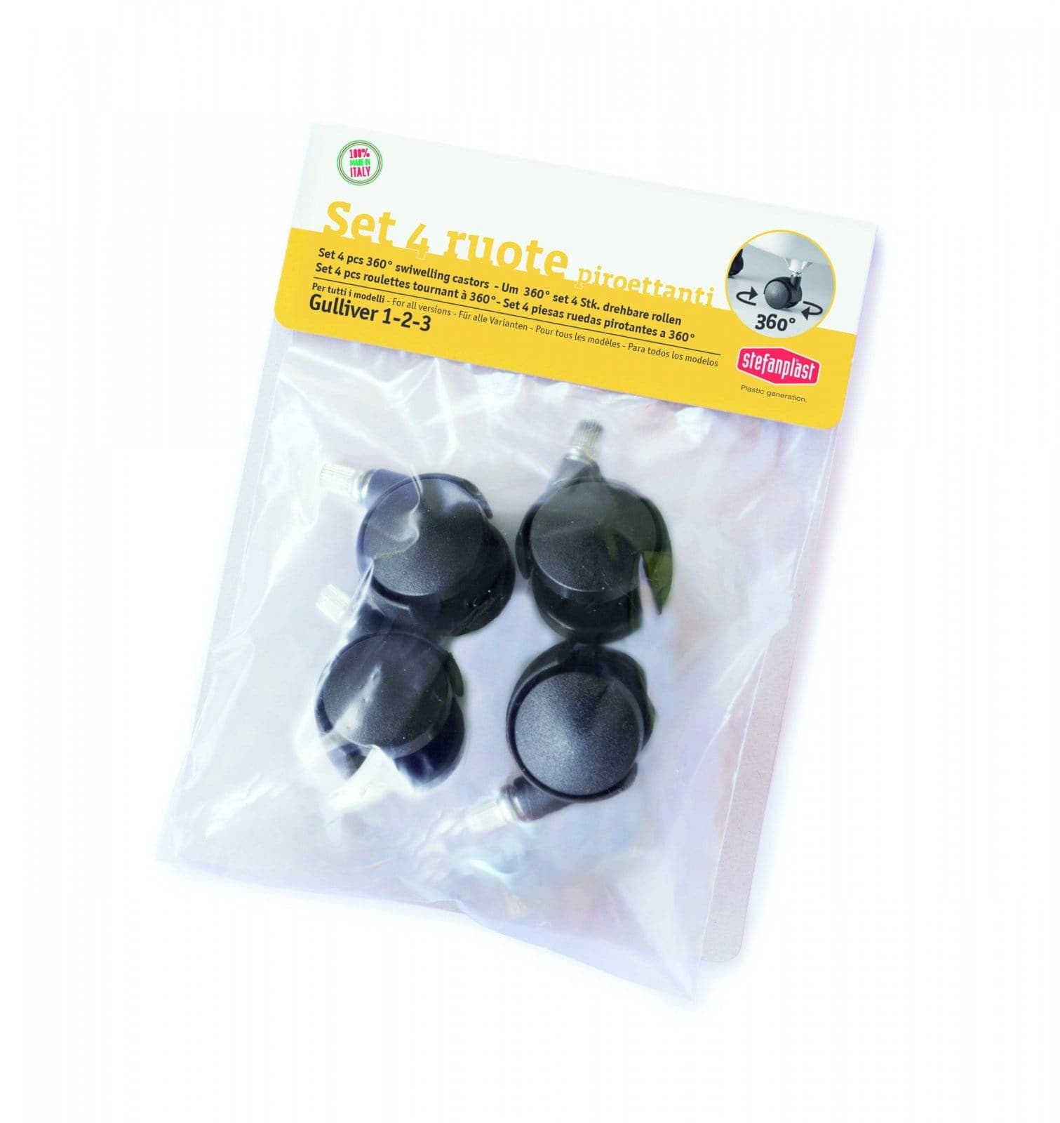 ZOLUX Zestaw 4 kółek do transportu Gulliver IATA 1,2,3 