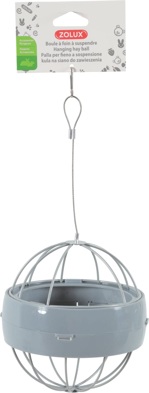 ZOLUX Paśnik na siano kula do zawieszenia kol. szary 