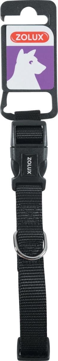 ZOLUX Obroża dla psa nylonowa taśma 25/35cm 10mm kol. czarny 