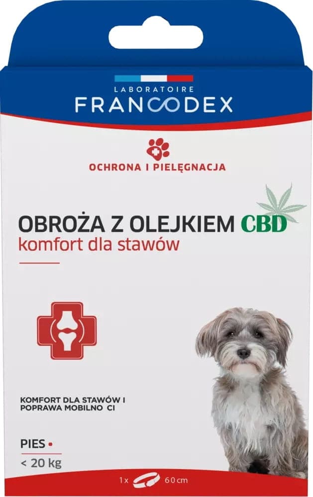 Francodex PL Obroża z olejkiem CBD 60 cm dla psa poniżej 20 kg - 1 szt. 