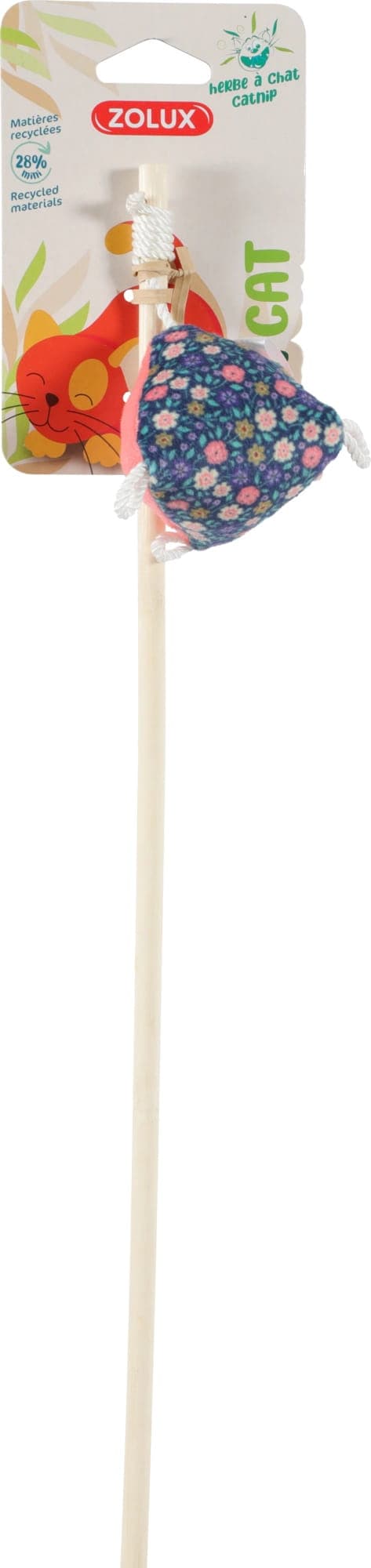 Zolux Zabawka dla kota wędka piramidka, kwiaty ETHICAT 40 cm 