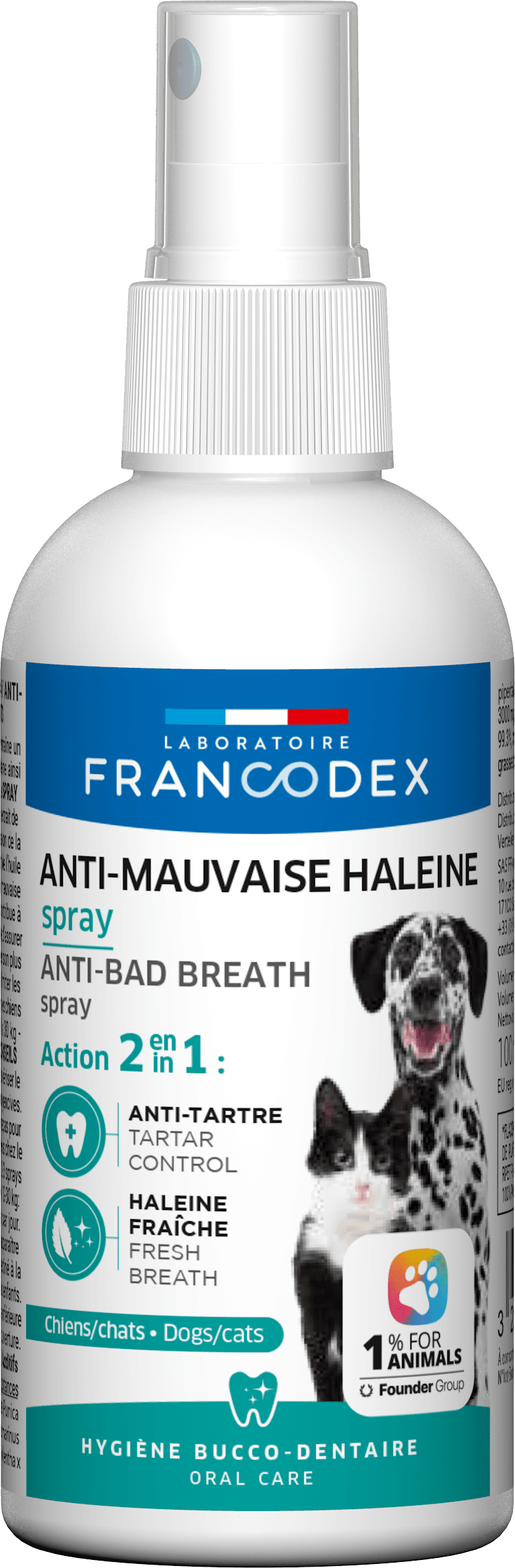 FRANCODEX Spray dla psów i kotów przeciwko nieprzyjemnemu oddechowi 100 ml 