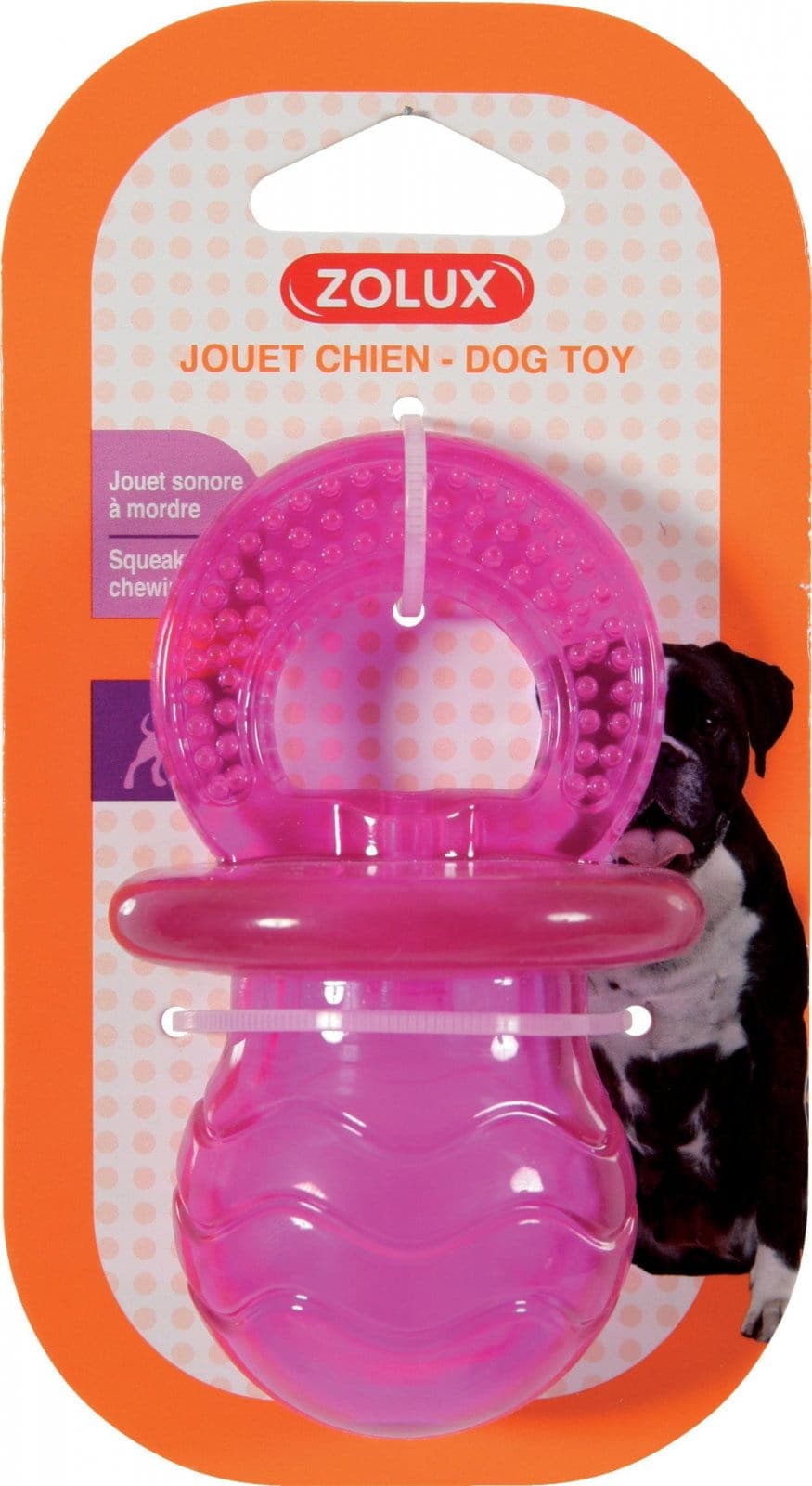 ZOLUX Zabawka dla psa smoczek TPR POP 10 cm kol. różowy 