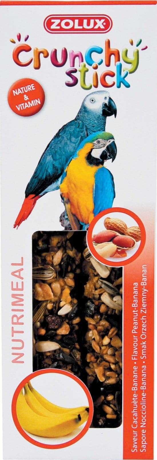 ZOLUX Kolba Crunchy Stick duża papuga orzech ziemny banan 115 g 