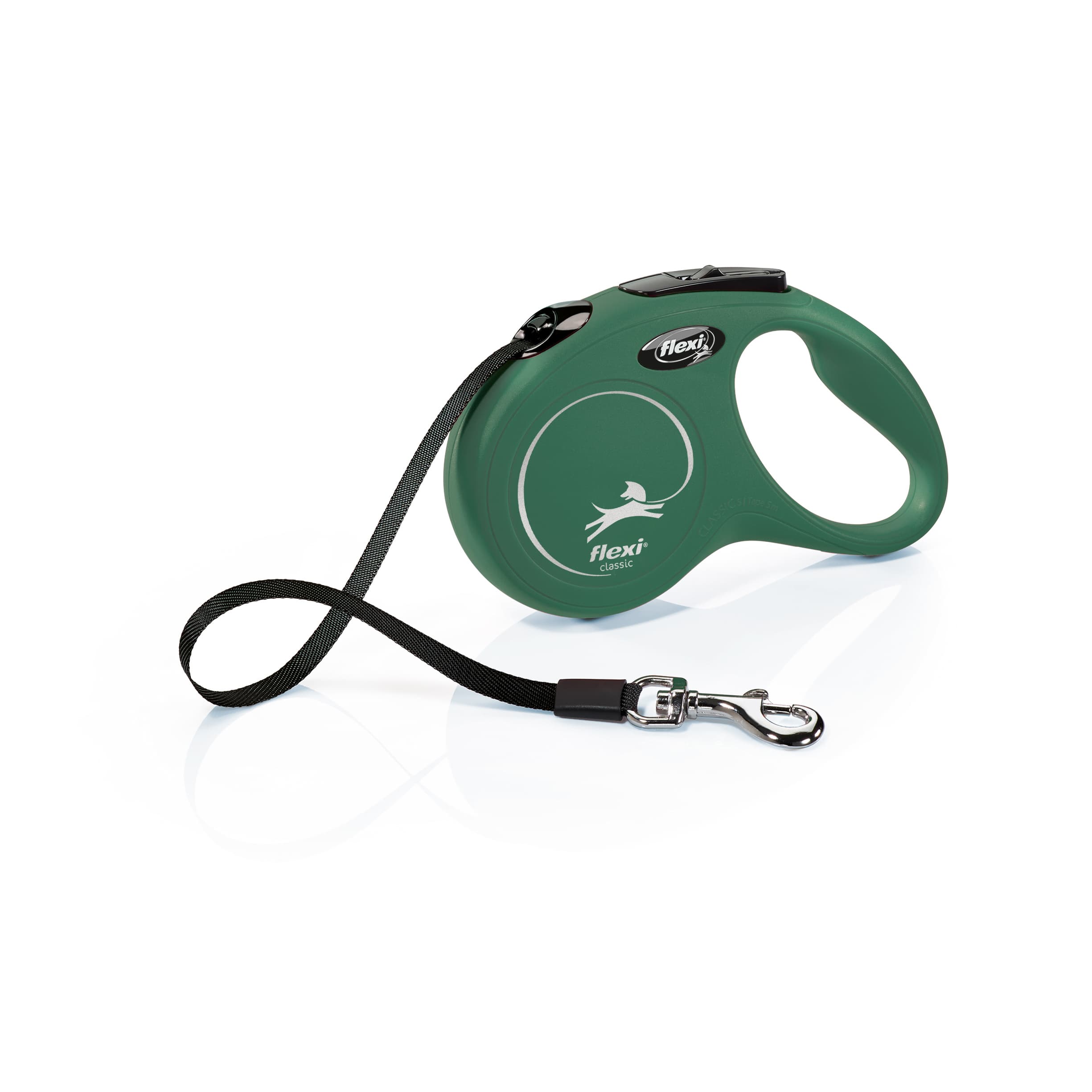 FLEXI New Classic smycz automatyczna dla psa taśma S 5m oliwkowa 