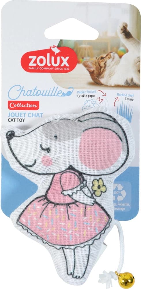ZOLUX Zabawka dla kota dzwonek kocimiętka mysz tutu CHATOUILLE 11cm 
