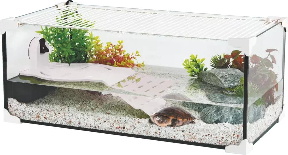 ZOLUX Aquaterrarium dla żółwi wodnych KARAPAS AQUA PRO 50x25x20 cm białe 