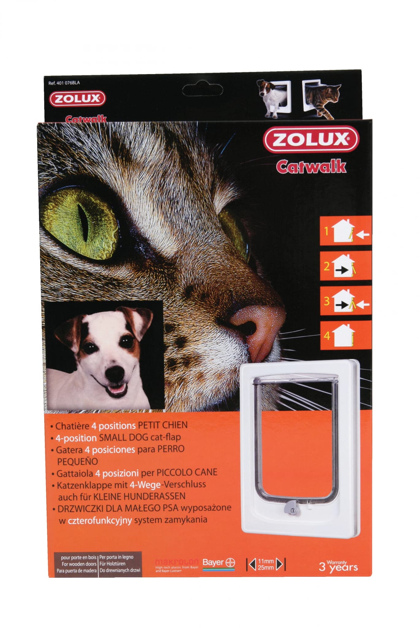 Zolux Drzwiczki dla kota i małego psa białe 