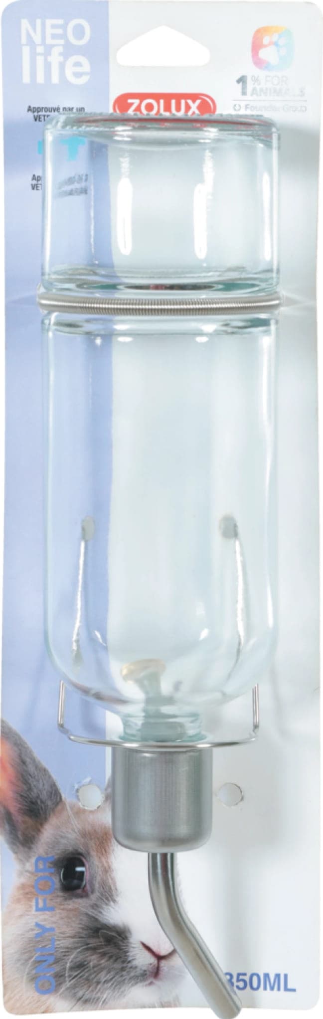 ZOLUX Poidełko szklane dla królika NEOLIFE 350 ml 