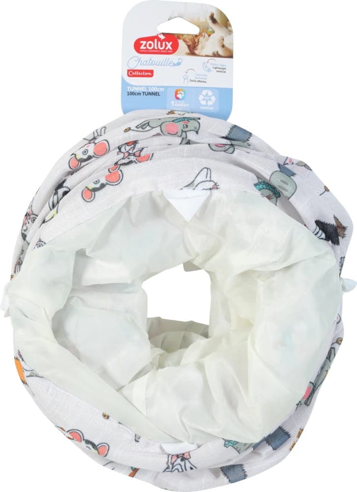 ZOLUX Zabawka dla kota tunel wzór koty i myszy CHATOUILLE 100cm 