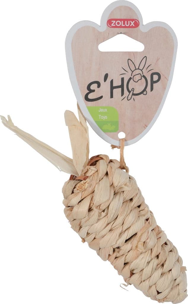 ZOLUX Zabawka dla małych ssaków, marchewka z liści kukurydzy EHOP 