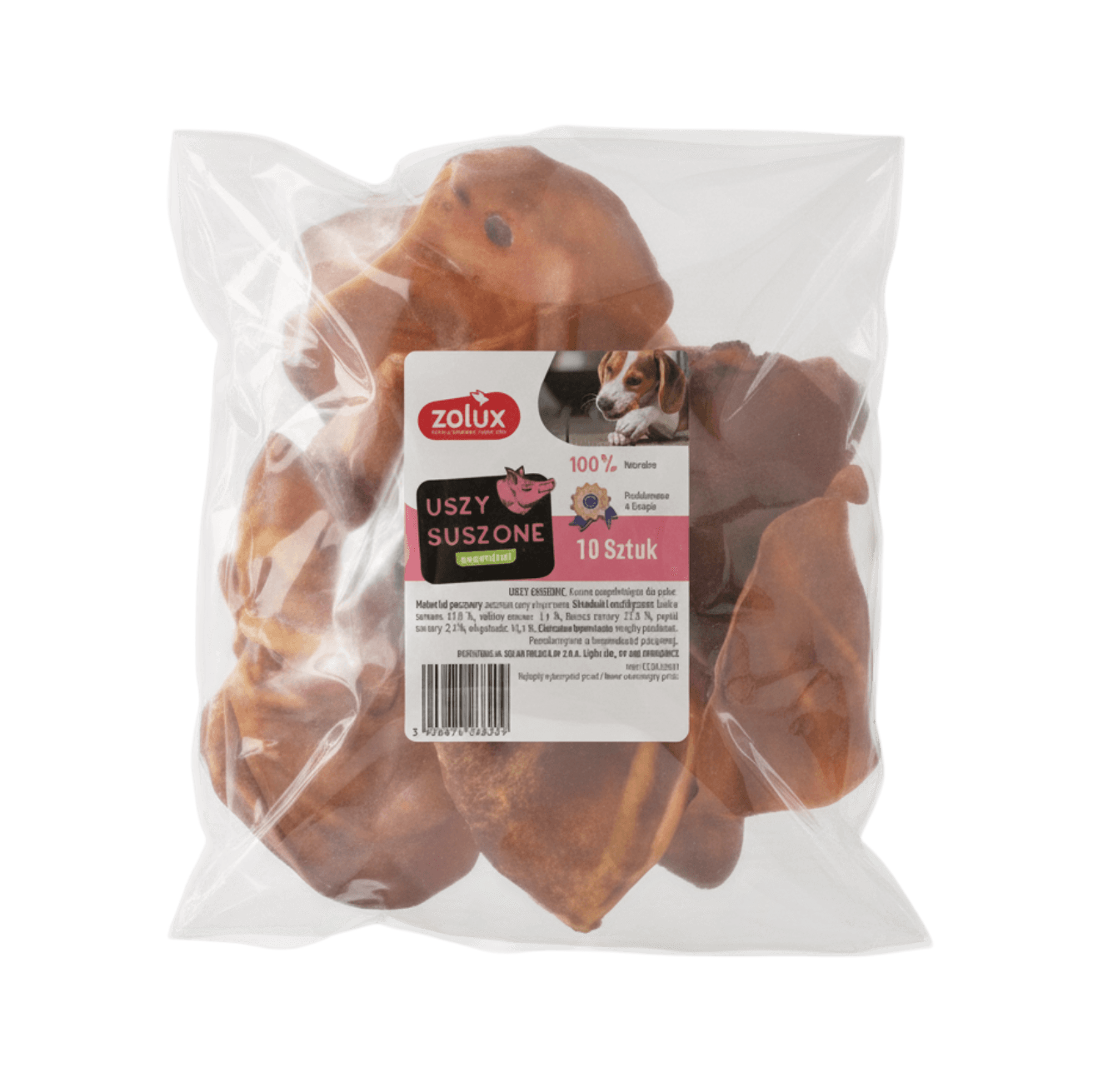 ZOLUX Uszy wieprzowe suszone 10 szt.